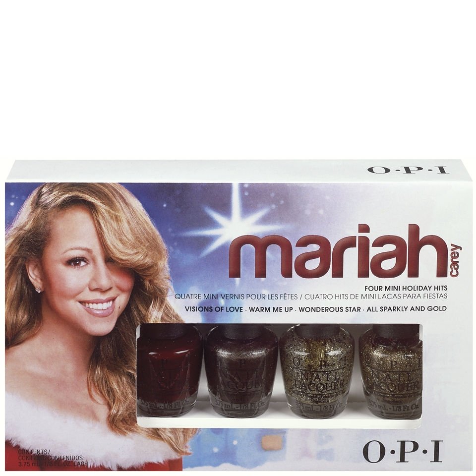 Подарочные наборы гелей и лаков:  OPI -  Набор мини-лаков OPI Mariah Carey Four Mini Holiday Hits