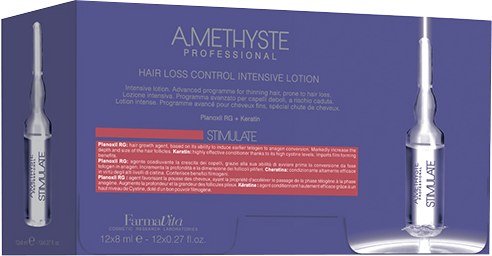 Лосьоны для волос:  FarmaVita -  Лосьон против выпадения волос FarmaVita Amethyste Stimulate Hair Loss Control Intensive Lotion (12*8 мл) (12*8 мл)
