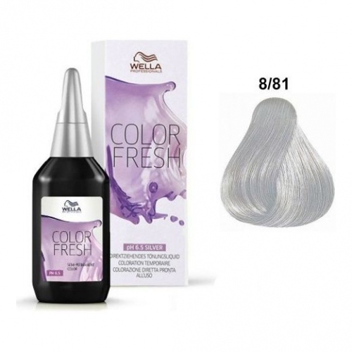 Оттеночные красители:  Wella Professionals -  Color Fresh Silver: Оттеночная краска 8/81 Светлый блондин жемчужно-пепельный (75 мл)