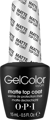 Базы, сушки, закрепители:  OPI -  Верхнее покрытие для создания матовогоэффекта GelColor - Matte Top Coat